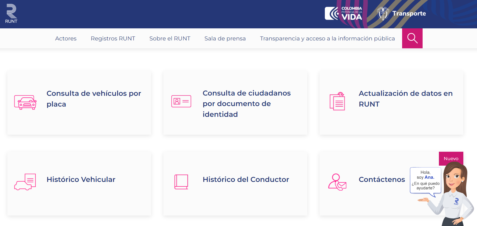 RUNT 2.0: Nueva plataforma digital para consultas y trámites vehiculares en Colombia